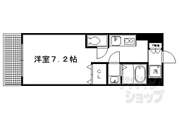 サンシティ烏丸高辻 4階1Kの間取り