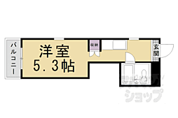 ピーノ清水ろくはら 2階1Kの間取り