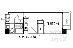 ＣＯＳＭＯIII 8階ワンルームの間取り