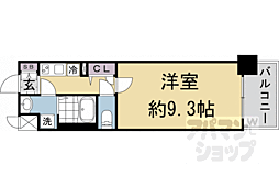 JR東海道・山陽本線 西大路駅 徒歩11分の賃貸マンション 4階1Kの間取り