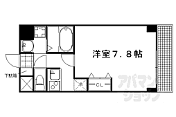 京福電気鉄道北野線 北野白梅町駅 徒歩2分の賃貸マンション 2階1Kの間取り