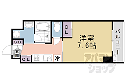 Ｖｉｎｅ　Ｏａｋ　Ｒａｂｂｉ（バインオーク　ラビ） 507 5階1Kの間取り