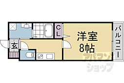 JR山陰本線 二条駅 徒歩5分の賃貸マンション 3階1Kの間取り