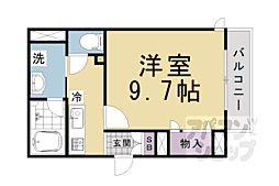 JR山陰本線 二条駅 徒歩6分の賃貸マンション 1階1Kの間取り