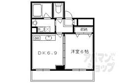 ＷＩＬＬ21−烏丸御池 3階1DKの間取り
