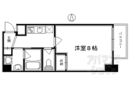 阪急京都本線 大宮駅 徒歩7分の賃貸マンション 9階1Kの間取り