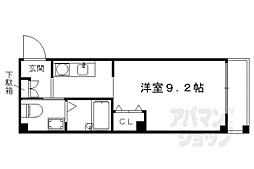 ブリエ京都 1階1Kの間取り