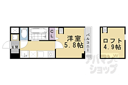 ＡＹＭ堀川五条 3階1Kの間取り
