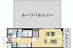叡山電鉄叡山本線 修学院駅 徒歩6分の賃貸マンション 4階1Kの間取り
