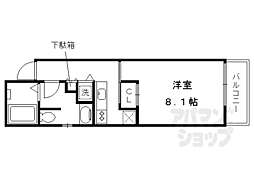 Ｌａ　Ｆｉｔｅ　ＫＡＲＡＳＵＭＡ 4階1Kの間取り