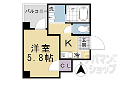ＧＡＲＮＥＴ　ＲＥＳＩＤＥＮＣＥ　ＭＩＹＡ 3階1Kの間取り