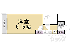 ＤＥＴＯＭ−1御所南 2階1Kの間取り