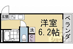 コンフォート・ハイツ 2階ワンルームの間取り