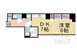 casaRyoko2 1DKの間取図画像