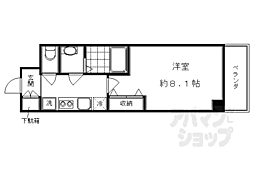 アドバンス京都烏丸グルーブ 1Kの間取図画像
