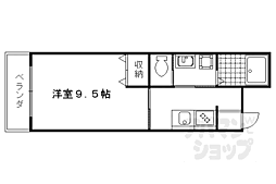 メサヴェルデ壬生 1Kの間取図画像