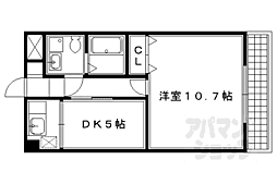 エニータイム 1DKの間取図画像