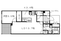 グランドメゾン京都御池通 1LDKの間取図画像