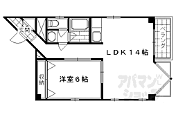 ディピュイ亀屋ビル 1LDKの間取図画像