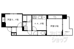 Calm高倉通 2Kの間取図画像