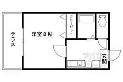 モア六条 1Kの間取図画像