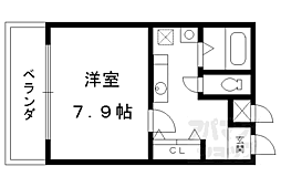 コーポ安田 1Kの間取図画像