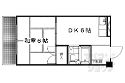 エトワール中村 1DKの間取図画像