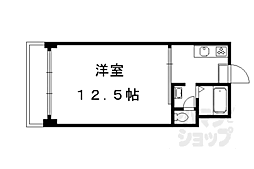 CLASKA西陣 1Kの間取図画像