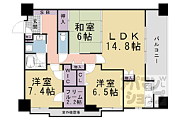 ローレルコート三条堀川 3LDKの間取図画像