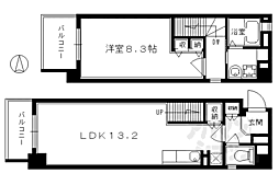 シャトーあと村 1LDKの間取図画像
