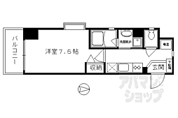 ウィル21烏丸御池 1Kの間取図画像