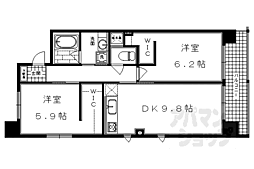 ilRosso堀川六角 2LDKの間取図画像