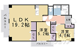 ネオコーポ東山 2LDKの間取図画像