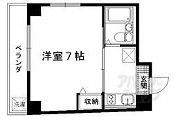 抜天房 1Kの間取図画像