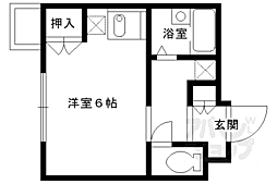 レオパレスブランカ ワンルームの間取図画像