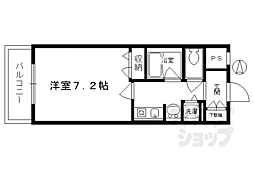 ベラジオ五条烏丸 1Kの間取図画像
