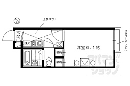 オルディネール東山泉涌寺 1Kの間取図画像