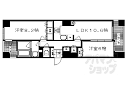 リーガル京都四条烏丸 2LDKの間取図画像