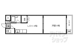サンリット水谷 1LDKの間取図画像