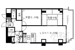 デリード府庁前 2LDKの間取図画像