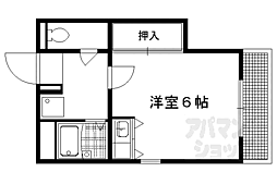 熊野道谷口マンション ワンルームの間取図画像