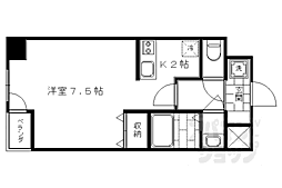 CASAFLUENTE 1Kの間取図画像