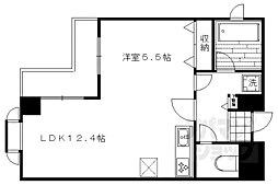 ロイヤルコート柳馬場 ワンルームの間取図画像