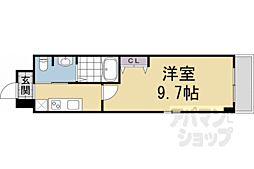 エス・キュート京都下鴨東 1Kの間取図画像