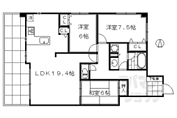 サンシティ御所南 3LDKの間取図画像