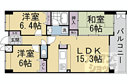 フォルム聖護院別邸 3LDKの間取図画像