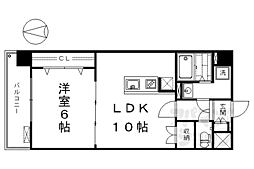 abundanceMYUJIN 1LDKの間取図画像