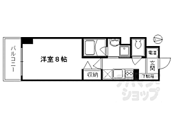 ウィル21烏丸御池 1Kの間取図画像