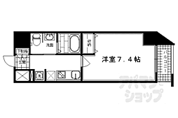 アーバンフラッツ四条西洞院 1Kの間取図画像