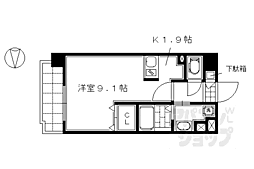 ドゥドリーム寺町 1Kの間取図画像